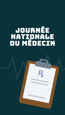 Aujourd’hui, c’est la Journée nationale des médecins blue modern-simple