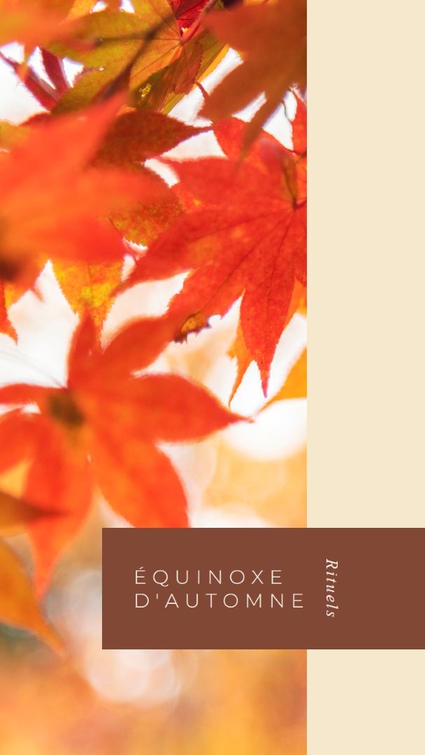 Équinoxe d'automne orange modern-simple