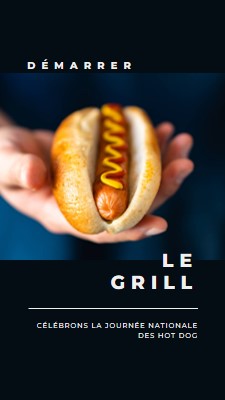 Belle journée pour un hot-dog black modern-simple