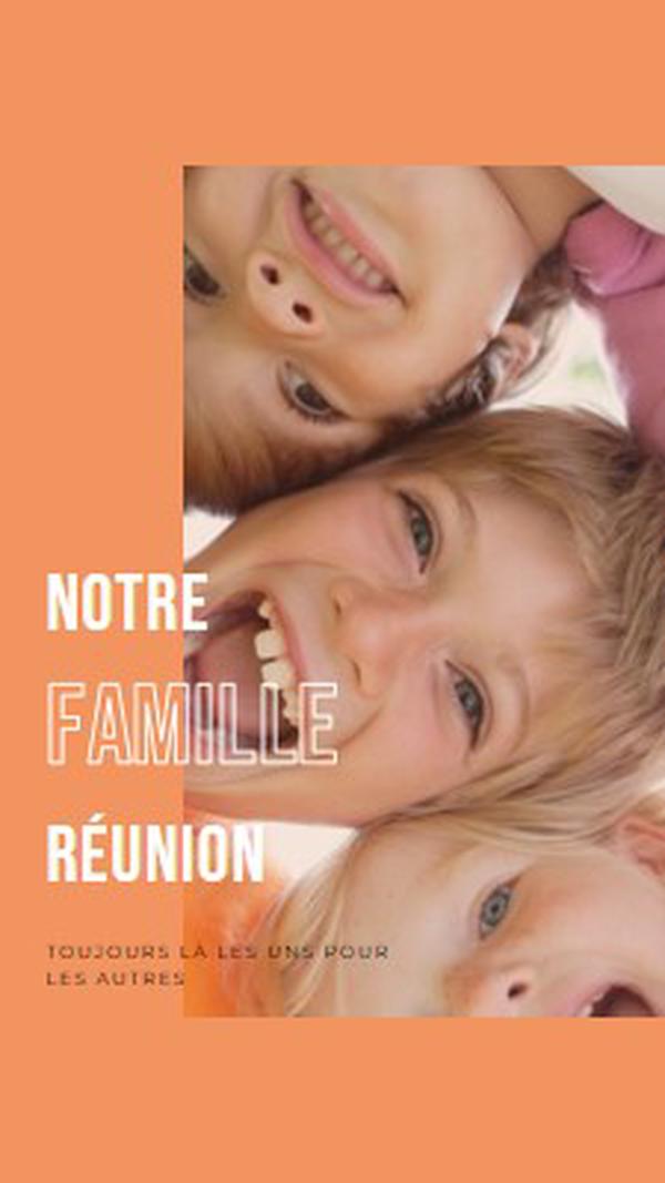 Plaisir en famille orange modern-bold