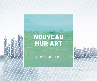 Nous avons de nouvelles peintures murales blue modern-geometric-&-linear