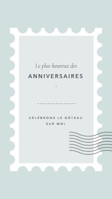 Merveilleux anniversaire blue modern-simple