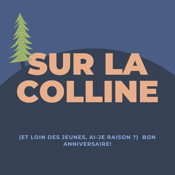 Au-dessus de la colline blue modern-bold