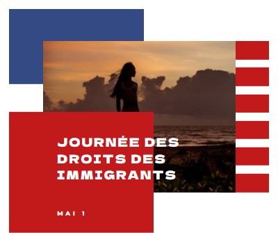 Salut à la Journée des droits des immigrés white modern-color-block