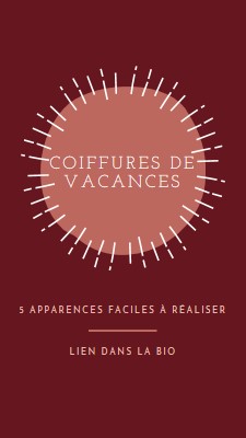 Coiffures de vacances red organic-simple