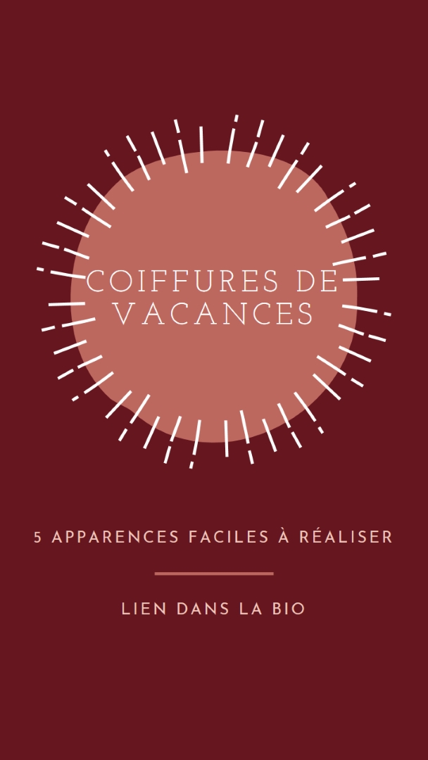 Coiffures de vacances red organic-simple