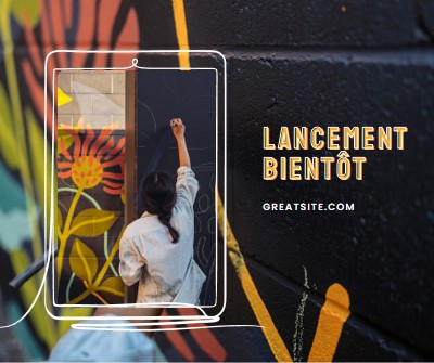 Bientôt disponible black whimsical-line