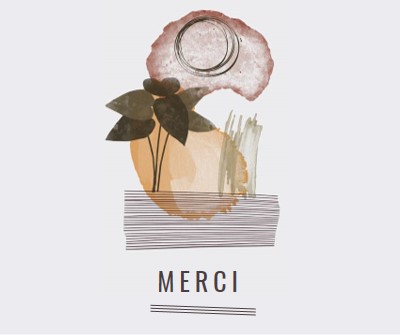 Courageux et artistique merci white organic-simple