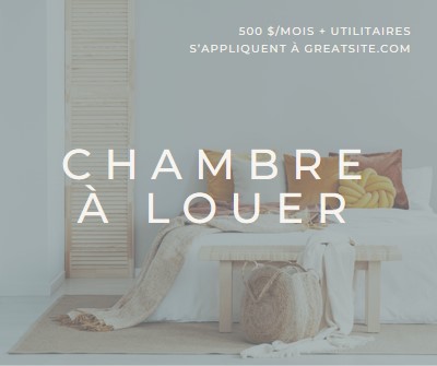 Chambre à louer gray modern-simple