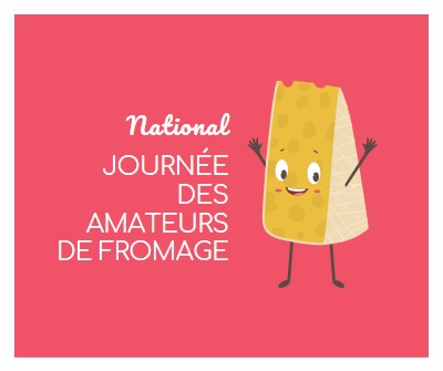 Journée nationale des amateurs de fromage pink whimsical-color-block