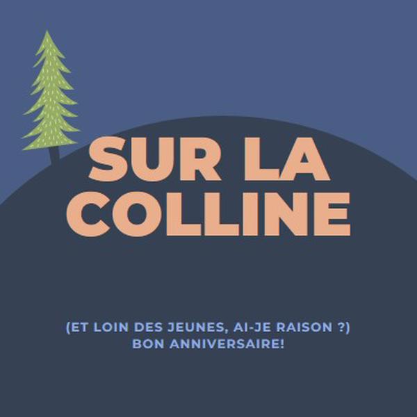 Au-dessus de la colline blue modern-bold