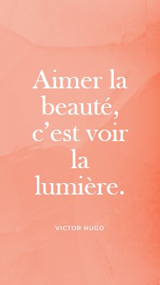 Amour, beauté et lumière pink modern-simple