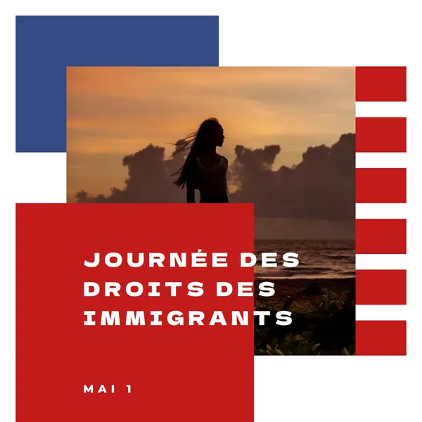Salut à la Journée des droits des immigrés white modern-color-block