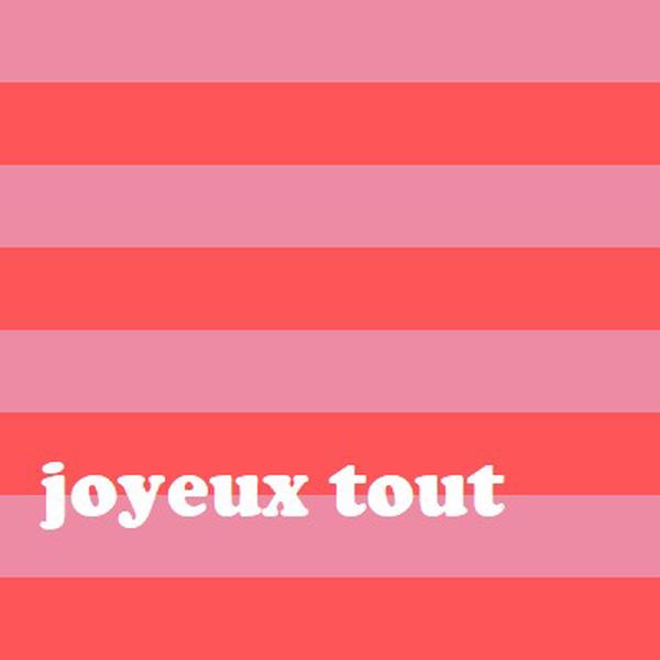 Tout est joyeux pink modern-bold