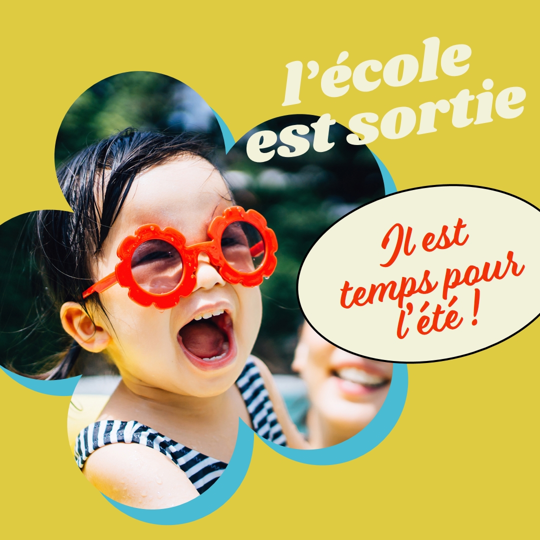 L’école est dehors, la piscine est en yellow whimsical-color-block