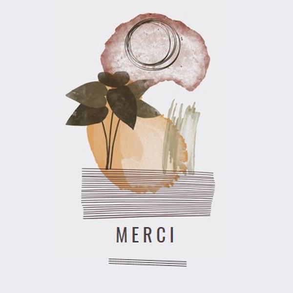 Courageux et artistique merci white organic-simple