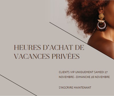 Heures d’achat des fêtes privées gray modern-simple