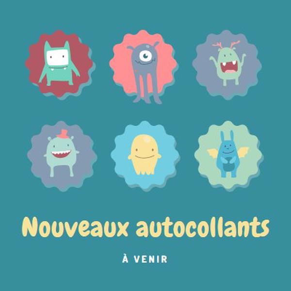 Nouveaux autocollants bientôt disponibles blue whimsical-color-block