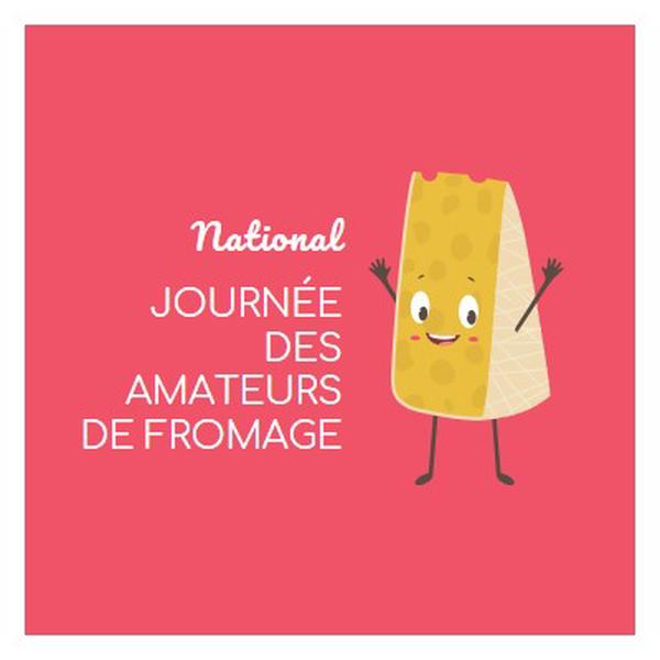 Journée nationale des amateurs de fromage pink whimsical-color-block