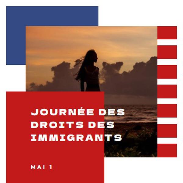 Salut à la Journée des droits des immigrés white modern-color-block