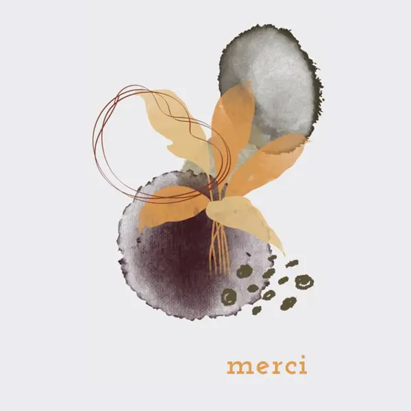 Avec gratitude gray organic-simple