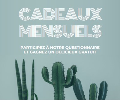 Questionnaire sur les cadeaux mensuels green modern-simple