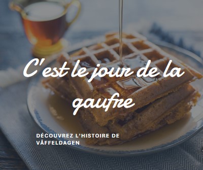 C’est le jour de la gaufre blue modern-simple