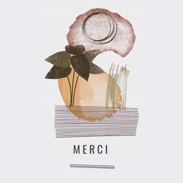 Courageux et artistique merci white organic-simple