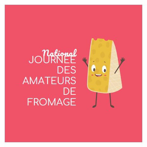 Journée nationale des amateurs de fromage pink whimsical-color-block