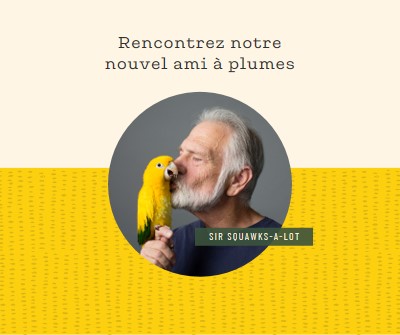 Oiseau dans la main yellow organic-simple