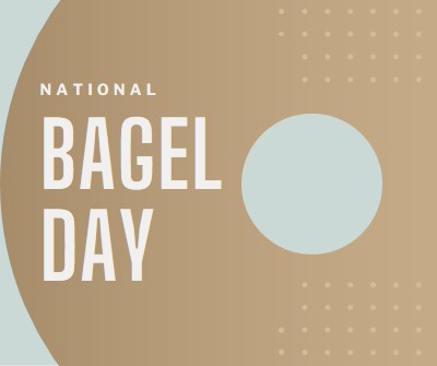 Journée nationale du bagel brown modern-simple