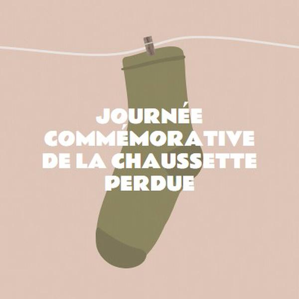 Journée commémorative de la chaussette perdue brown whimsical-color-block