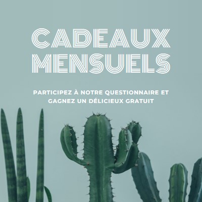 Questionnaire sur les cadeaux mensuels green modern-simple