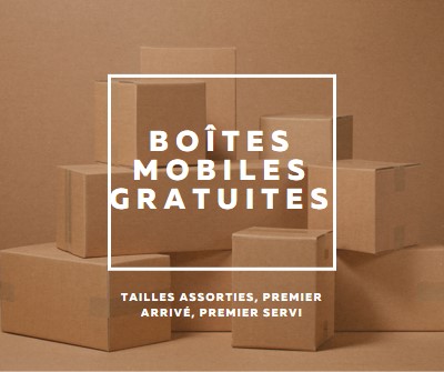 Boîtes de déplacement gratuites brown modern-simple