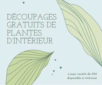 Découpages gratuits de plantes d’intérieur blue organic-simple