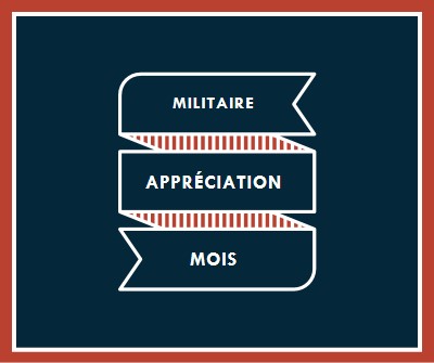 Célébration du Mois de l’appréciation militaire blue modern-simple