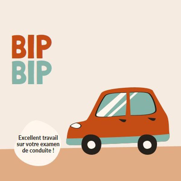 Bip bip ! orange whimsical-color-block