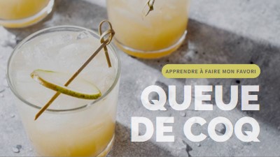 Faire mes cocktails préférés yellow modern-simple