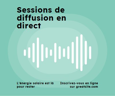 Sessions de diffusion en direct green modern-simple