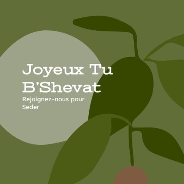 Joyeux Tu B’Shevat green organic-simple