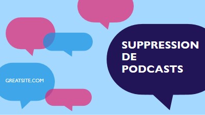 Suppression du podcast maintenant blue modern-color-block