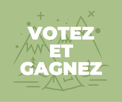 Votez et gagnez green whimsical-line