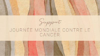 Soutenir la Journée mondiale contre le cancer yellow modern-simple