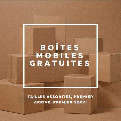 Boîtes de déplacement gratuites brown modern-simple