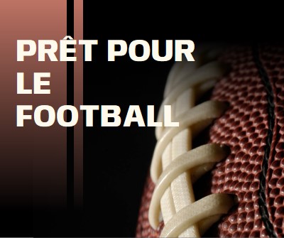 Prêt pour le football brown modern-simple