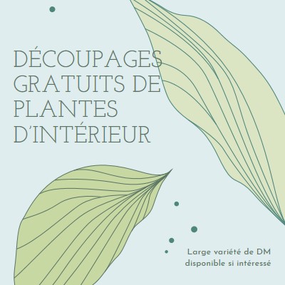 Découpages gratuits de plantes d’intérieur blue organic-simple