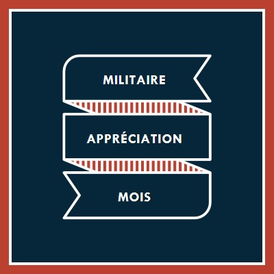 Célébration du Mois de l’appréciation militaire blue modern-simple