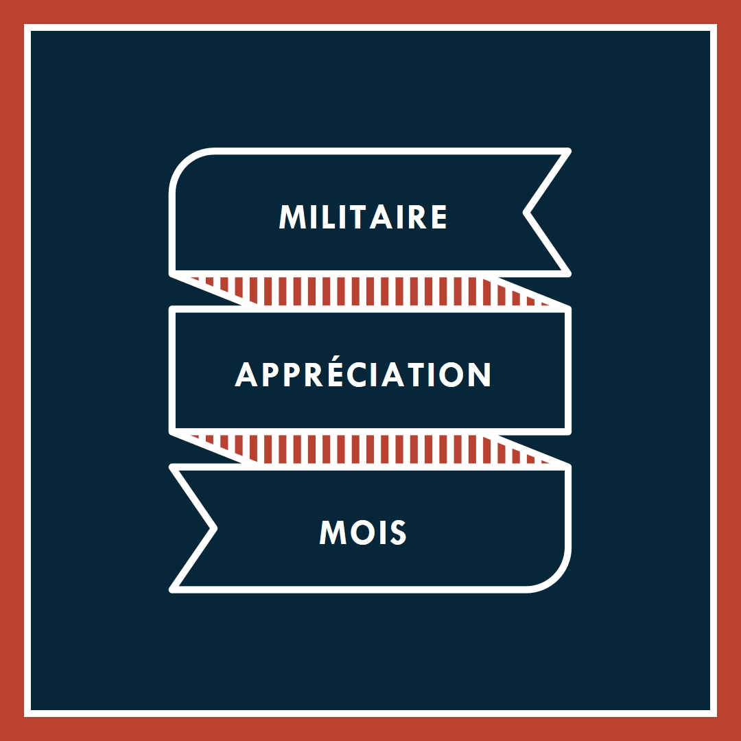 Célébration du Mois de l’appréciation militaire blue modern-simple