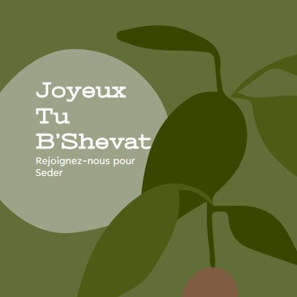 Joyeux Tu B’Shevat green organic-simple