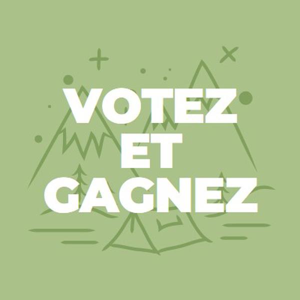 Votez et gagnez green whimsical-line